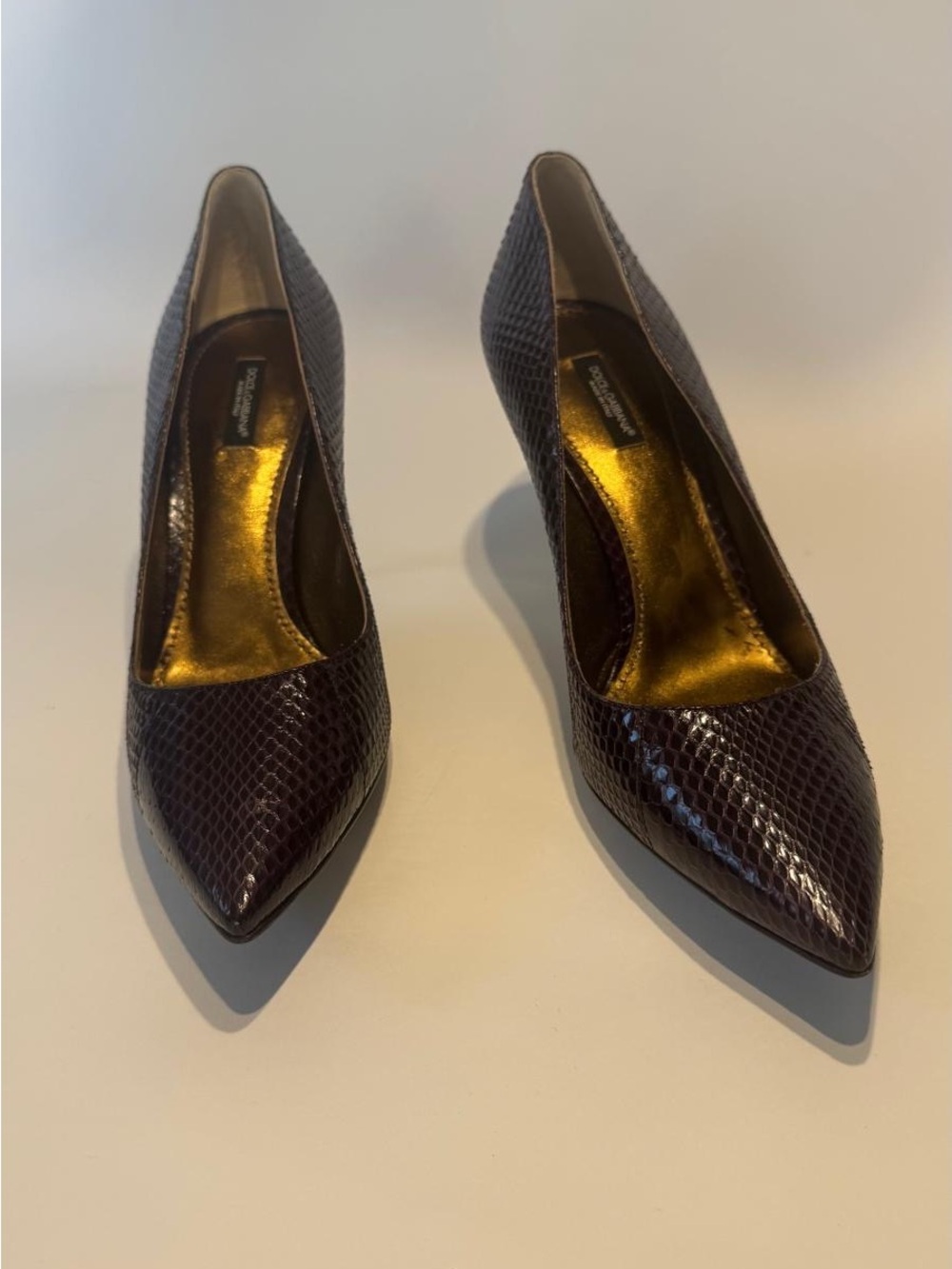 Dolce & Gabbana Black Leather Heel